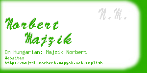 norbert majzik business card